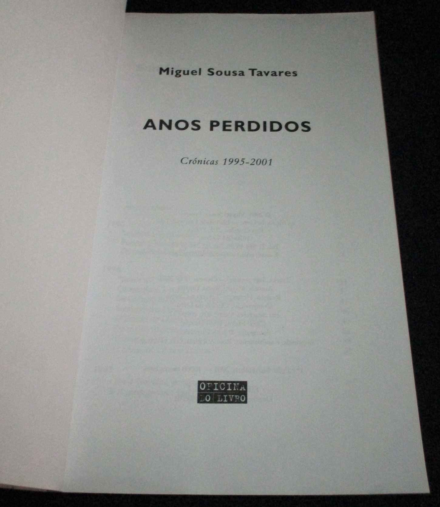 Livro Anos Perdidos Miguel Sousa Tavares