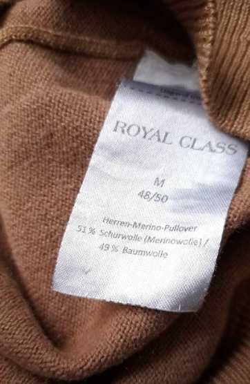 Sweter z merino camel M