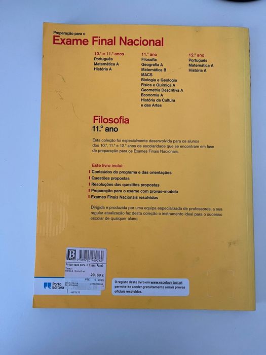 Livro de preparação para exame nacional de Filosofia- 11⁰ano