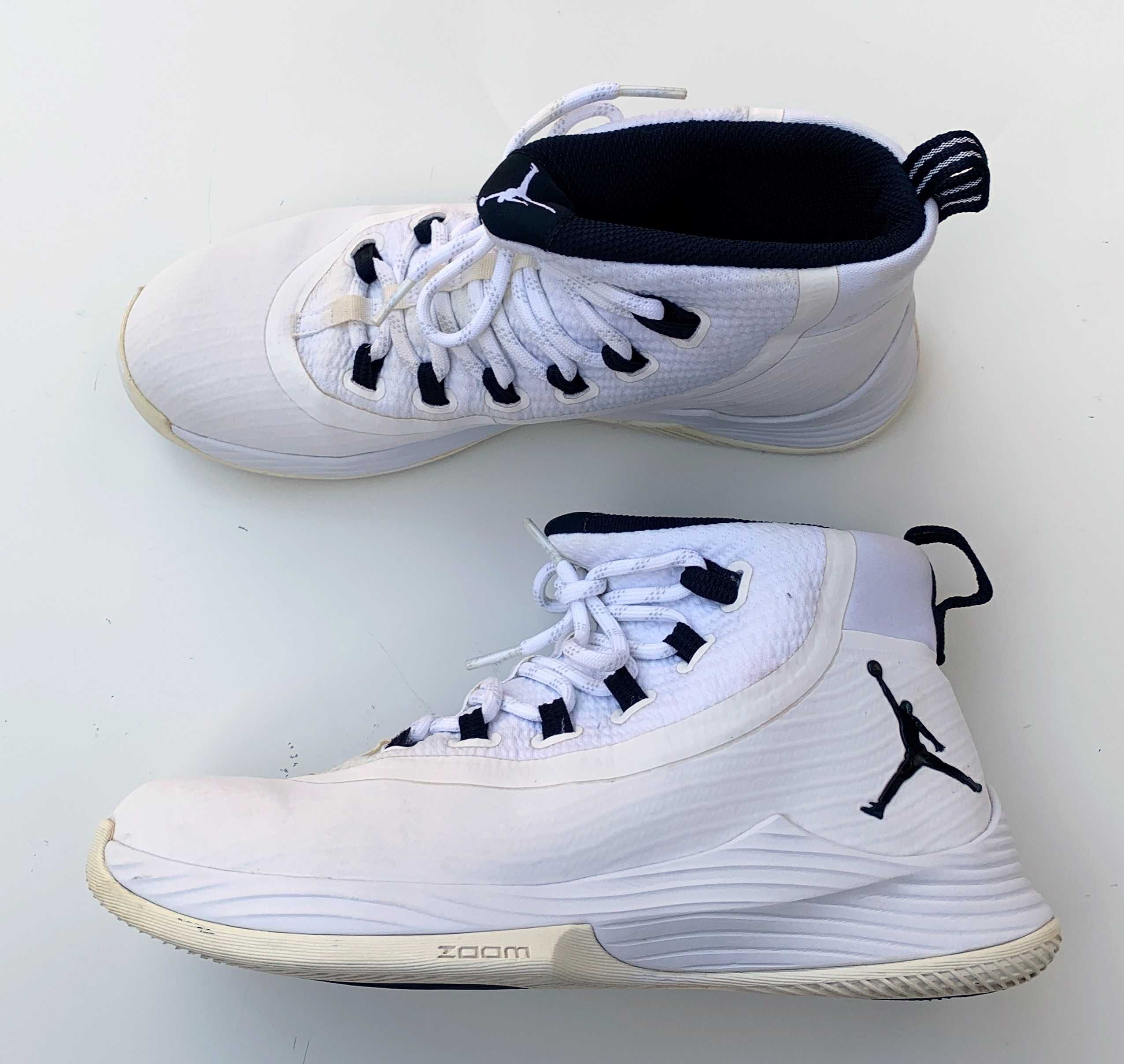 Buty Białe Jordan 42 Sportowe Biel Za Kostkę