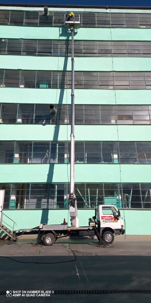 Usługi podnośnikiem koszowym do 30m 4×4 i dźwigiem