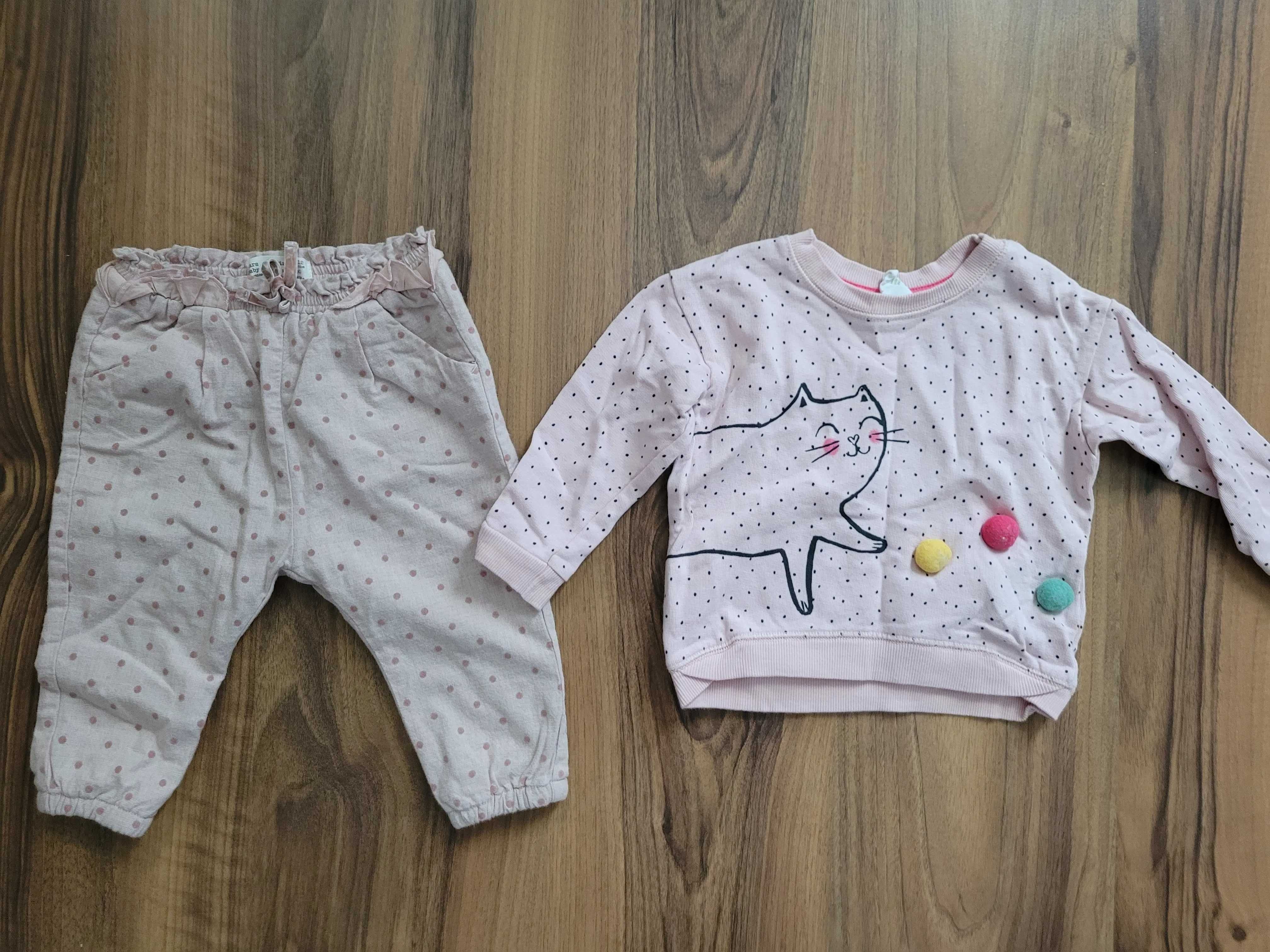 74/80 zestaw dresy bluza kotek zara reserved Smyk reserved h&m
