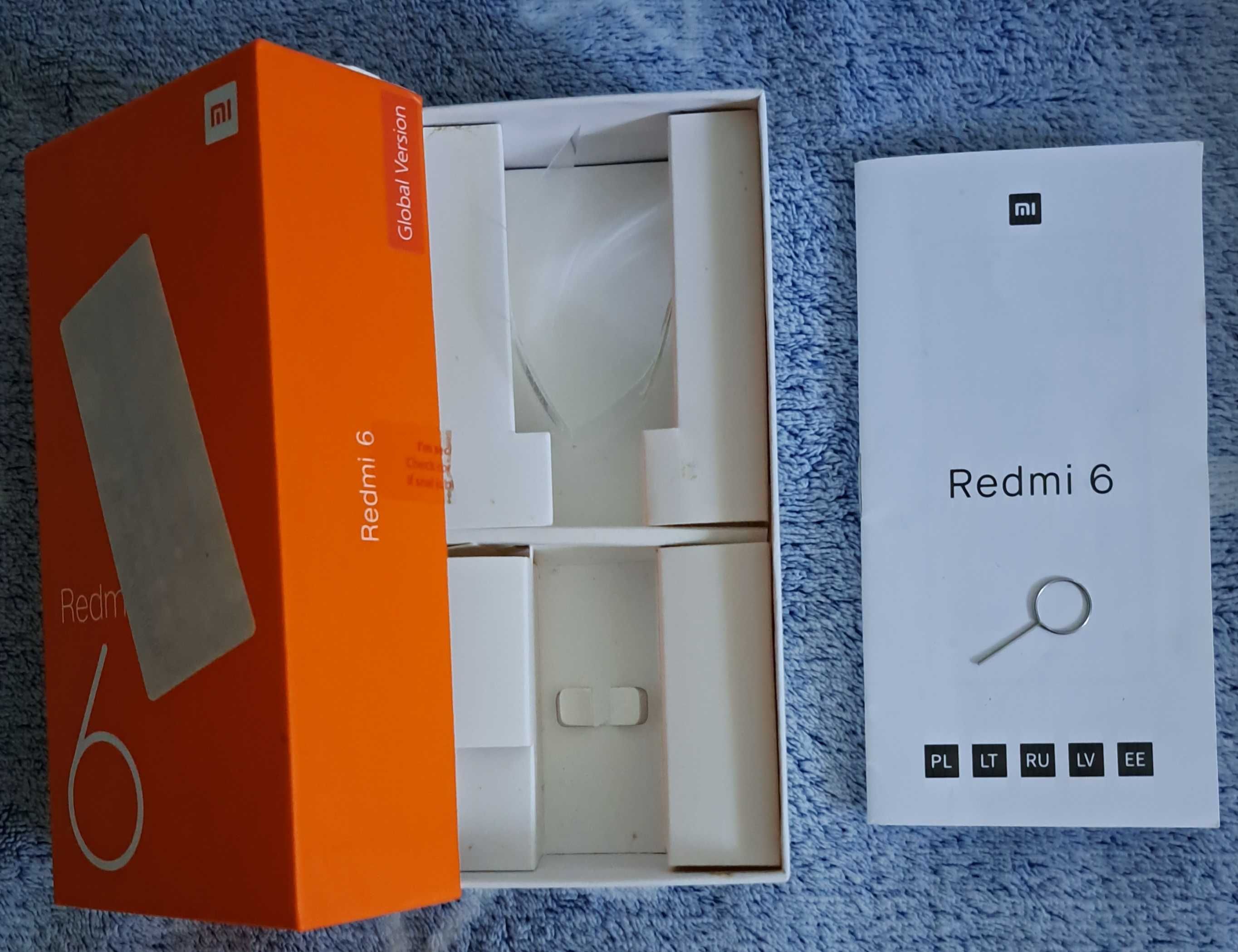 Pudełko z instrukcją do telefonu Xiaomi Redmi 6 Gold