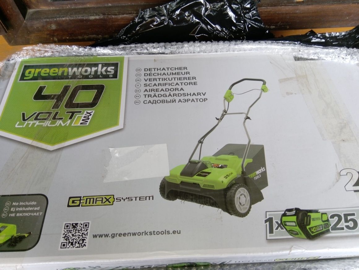 Areator - wertykulator Greenworks 40 volt nowy