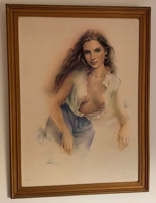 Quadro Pintado com imagem de Mulher (artista desconhecido)