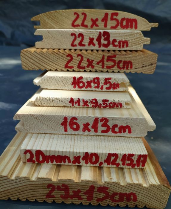 Deska tarasowa elewacyjna podłogowa heblowana półbal boazeria podbitka