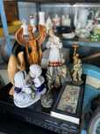 Starocie bibeloty figurki mosiężne porcelanowe drewniane bogini egipt