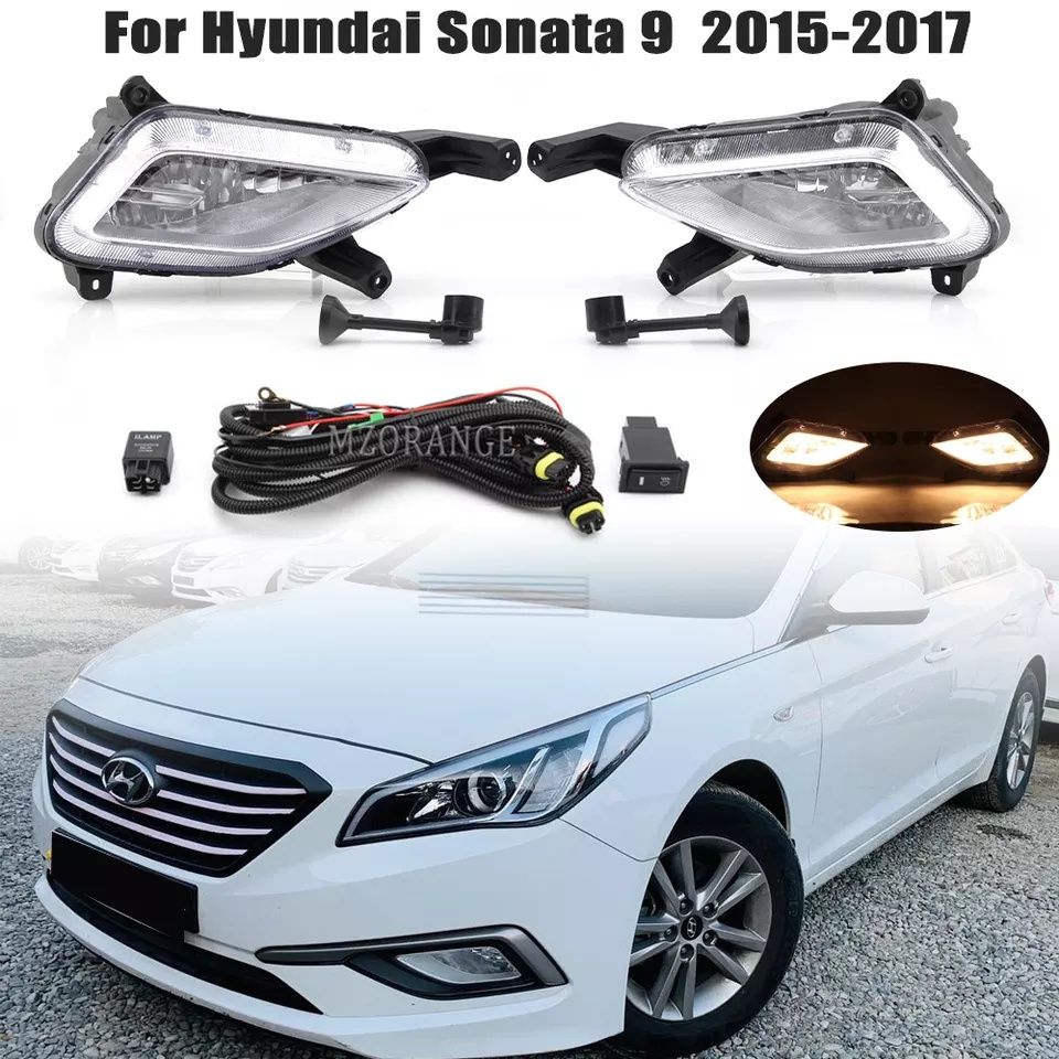 Противотуманные фары HYUNDAI SONATA Соната 2015-17 накладка на бампер