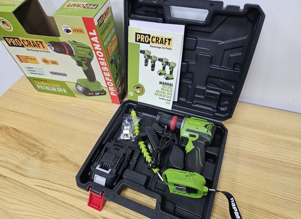 Шуруповерт 50Нм Бесщеточный ProCraft Съёмный патрон Гарантия 36мес