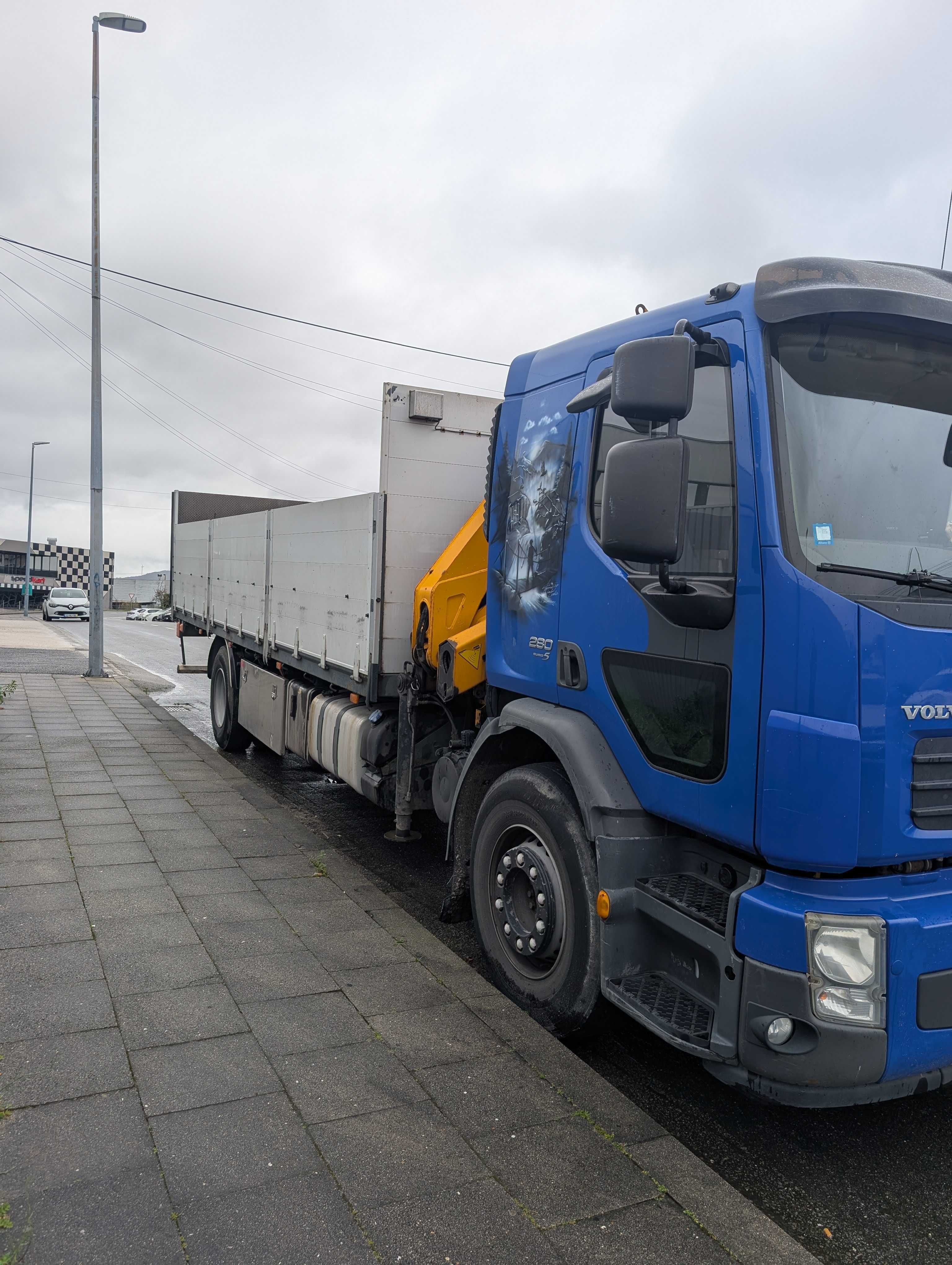 Volvo FE 280 / Manual / Grúa effer 115 remote / Euro 5 2009/Plataforma