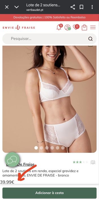 Lote de 2 soutiens em renda, especial gravidez e amamentação