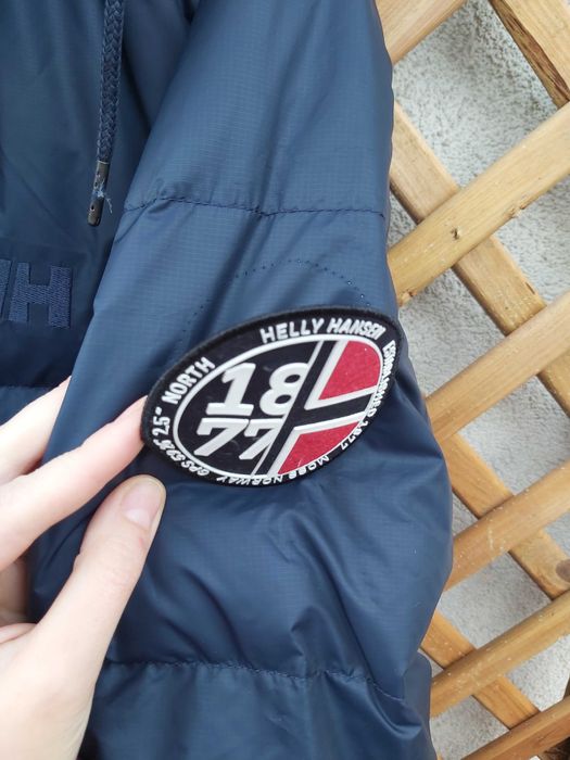 NOWA Kurtka HH helly hansen granat bomberka puchowa xl down