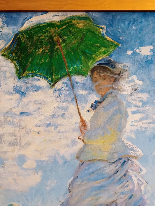 Obraz na płótnie -kobieta z parasolką, Claude Monet, 50x70cm