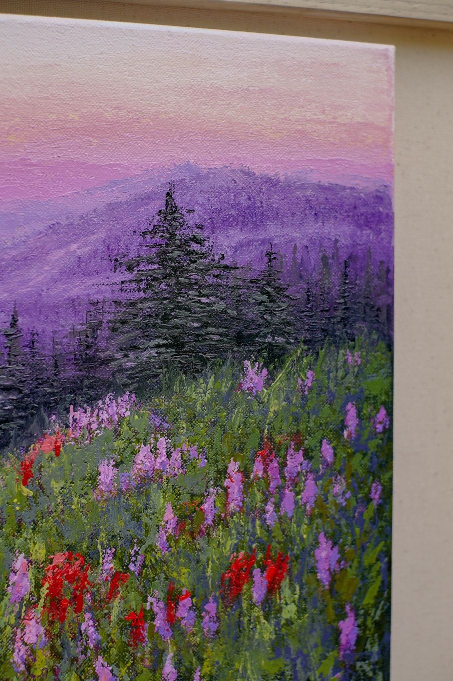 Картина маслом пейзаж з горами