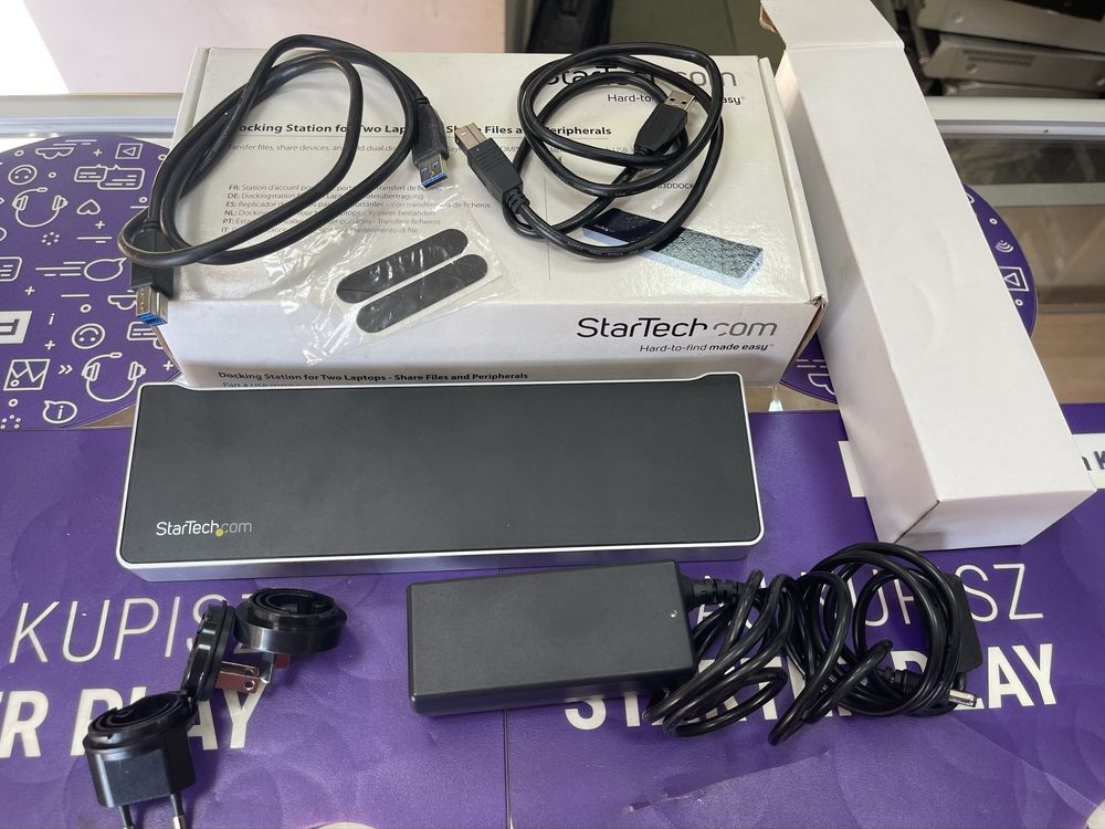 StarTech USB3DDOCKFT stacja dokujaca dla 2 laptopow jak nowa gw fv