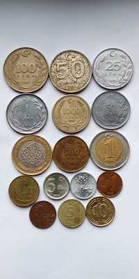 Большой комплект монет Турции