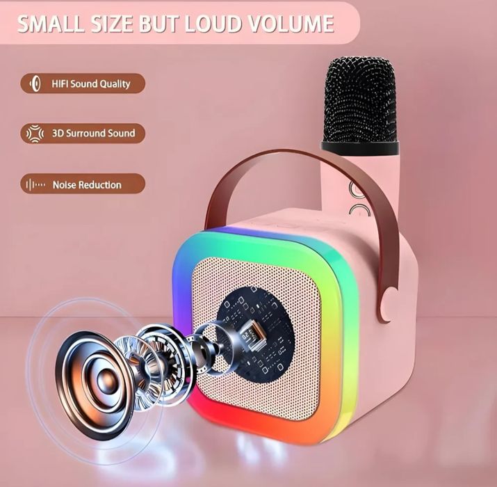 Міні-дитяче караоке з двома бездротовим мікрофоном