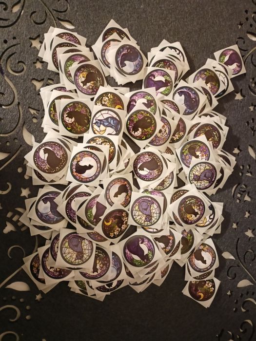 Naklejki koty witraże