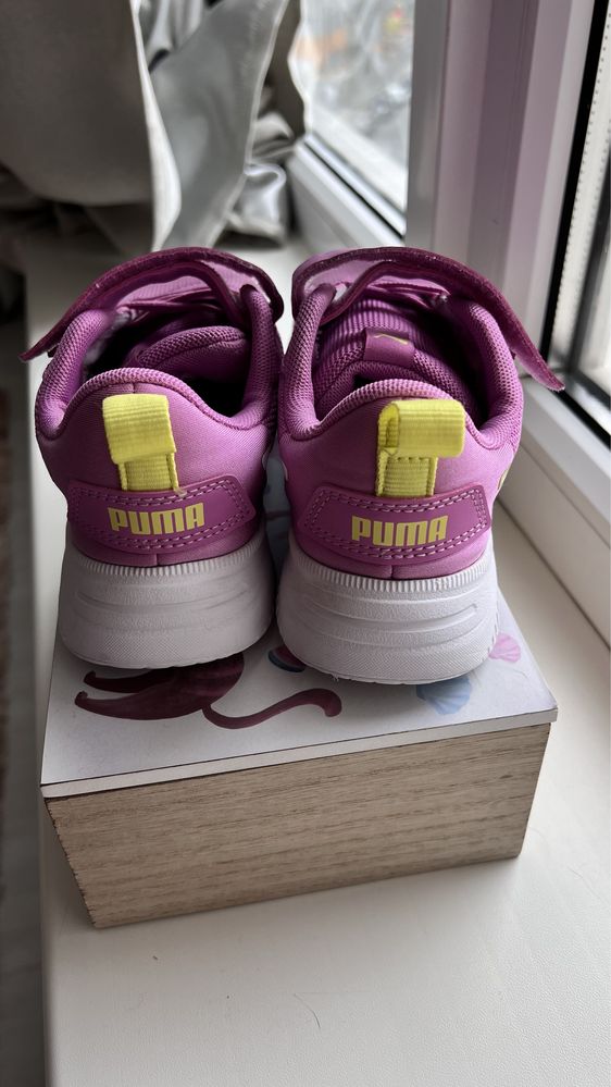 Кроссовки детские puma flyer flex розовые липучка 33-34 р