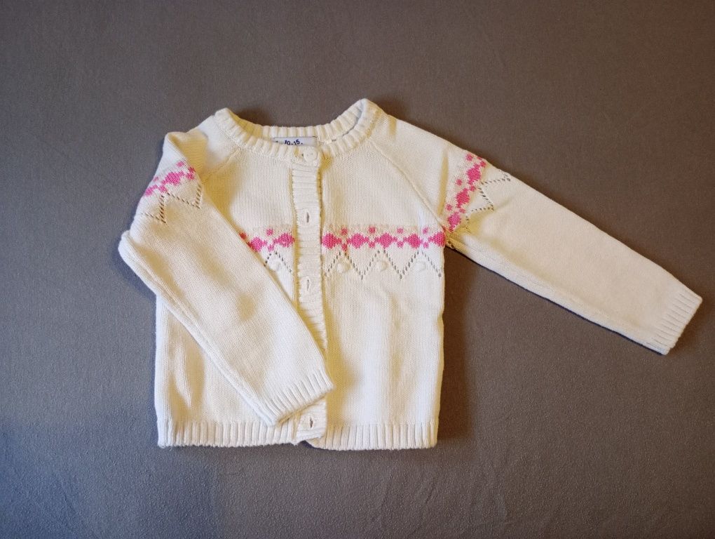 Dwa sweterki dla dziewczynki 86 92