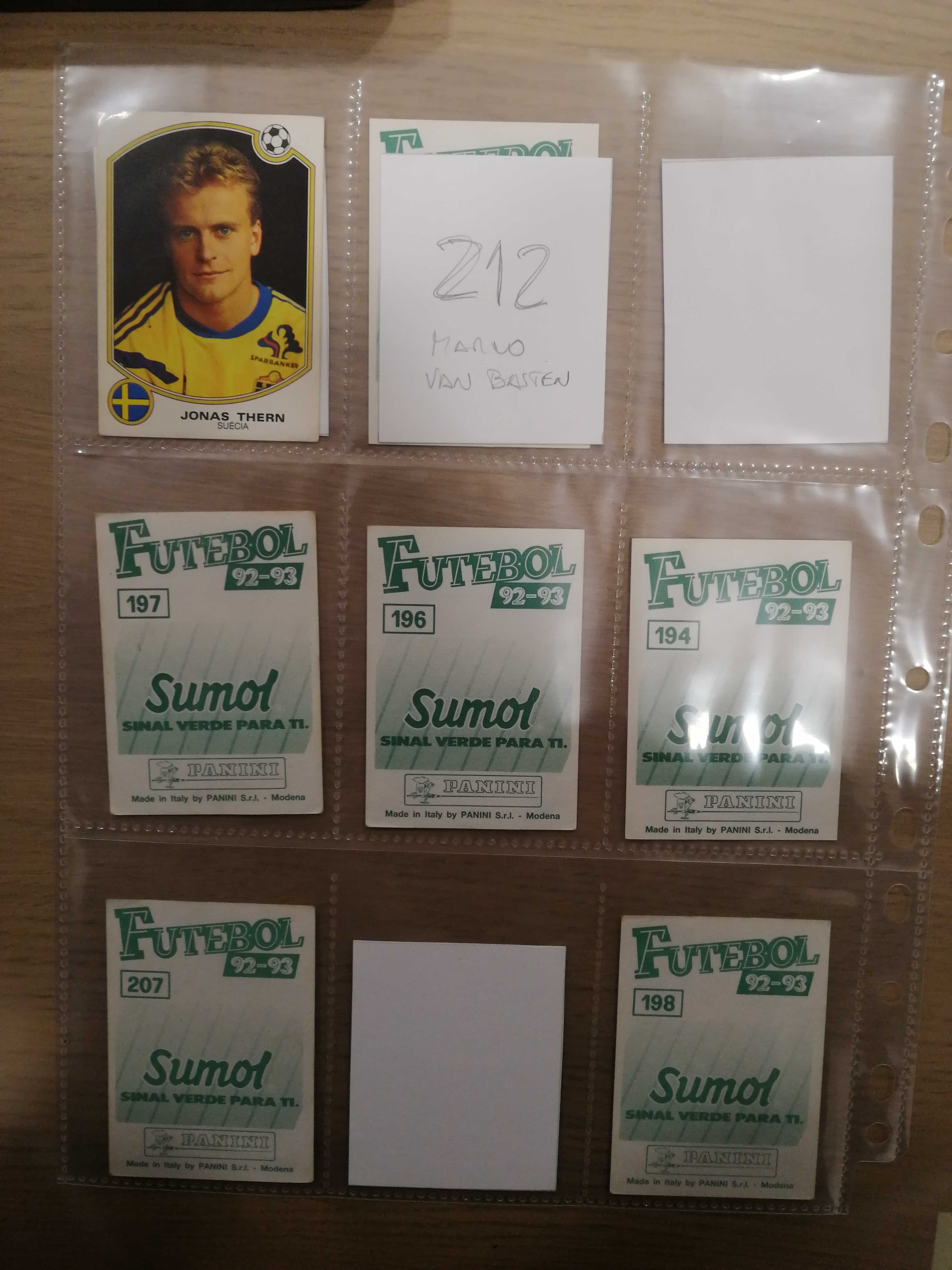 Cromos Futebol 92-93 - Panini [Lote de 60 cromos]