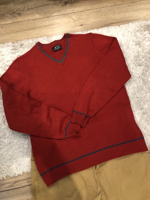 Męski sweter z bawełną w składzie
