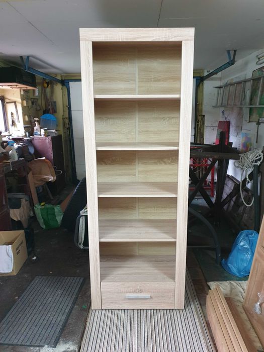 regał biblioteczka na książki zabawki 4 półki i szuflada 190x70x40