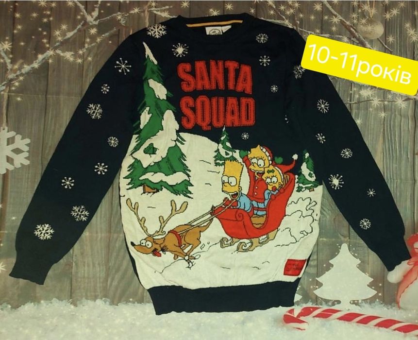 Светер у новорічному стилі для дівчинки і хлопчика