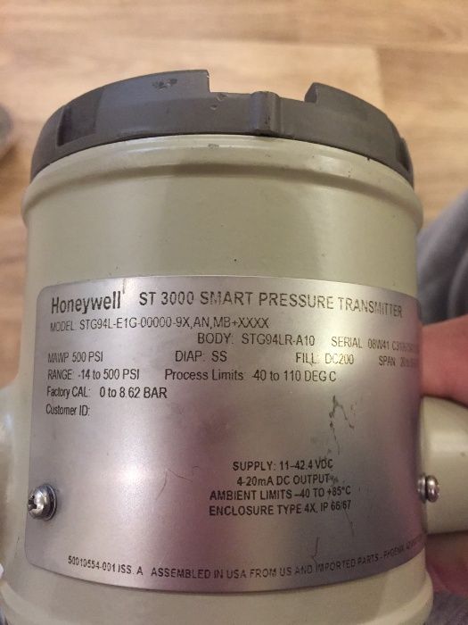 Датчики давления интеллектуальные Honeywell ST 3000