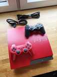 Czerwona Konsola PlayStation 3 Sony Scarlet Red 2 Pady Okablowanie Ps3