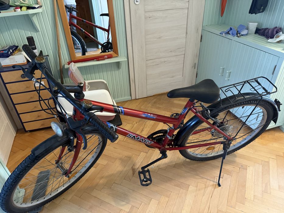 Rower smart czerwony nowy łańcuch