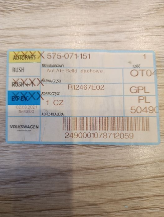 Belki Dachowe Seat Ateca