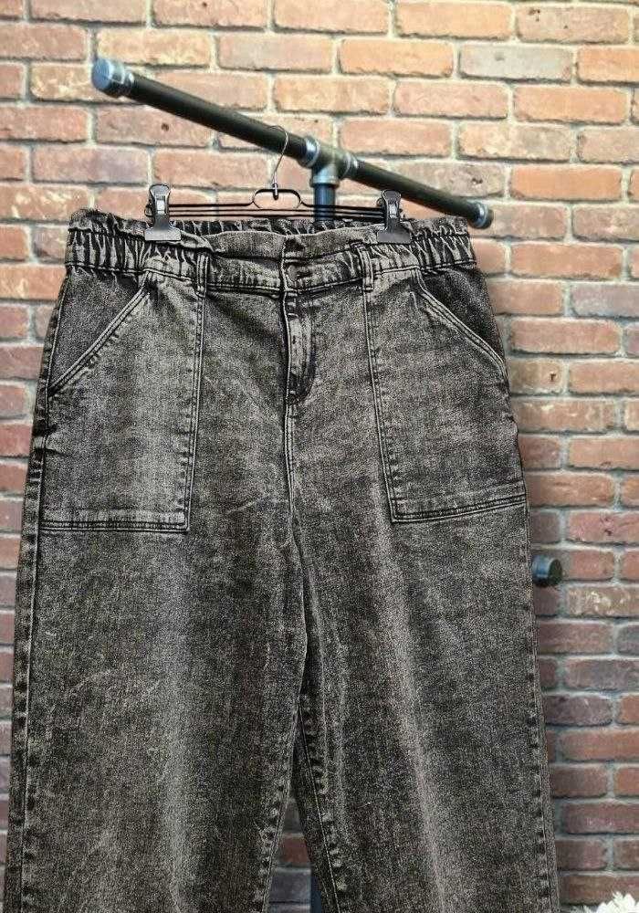 Джинсы мом TU графит с резинкой на талии, р. XL/2XL