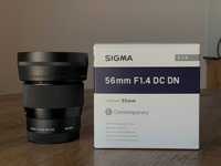 Obiektyw Sigma 56mm F1.4 DC DN (Sony E) Idealny stan