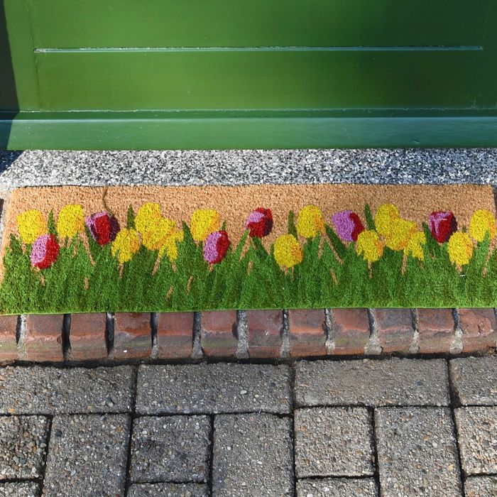 Wycieraczka kokosowa w tulipany, dywanik 75x25 x2