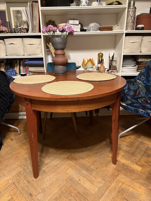 Stół rozkładany PRL drewniany solidny do renowacji lata 60