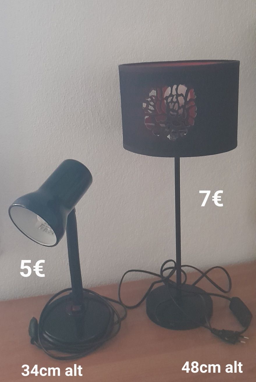 4 candeeiros mesa