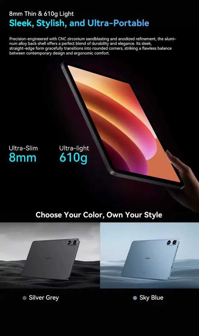 Планшет Backview OSCAL PAD 100 12/256Gb 4G 9000mAh +чохол скло стілус