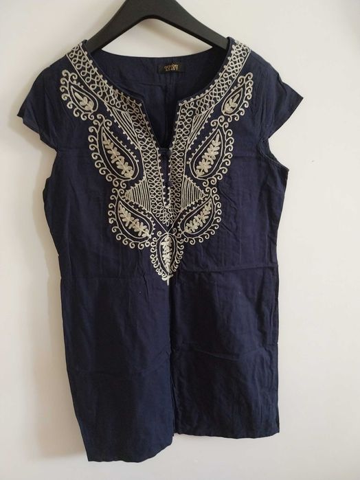 Vestido azul, October, 38/M, em muito bom estado, verão