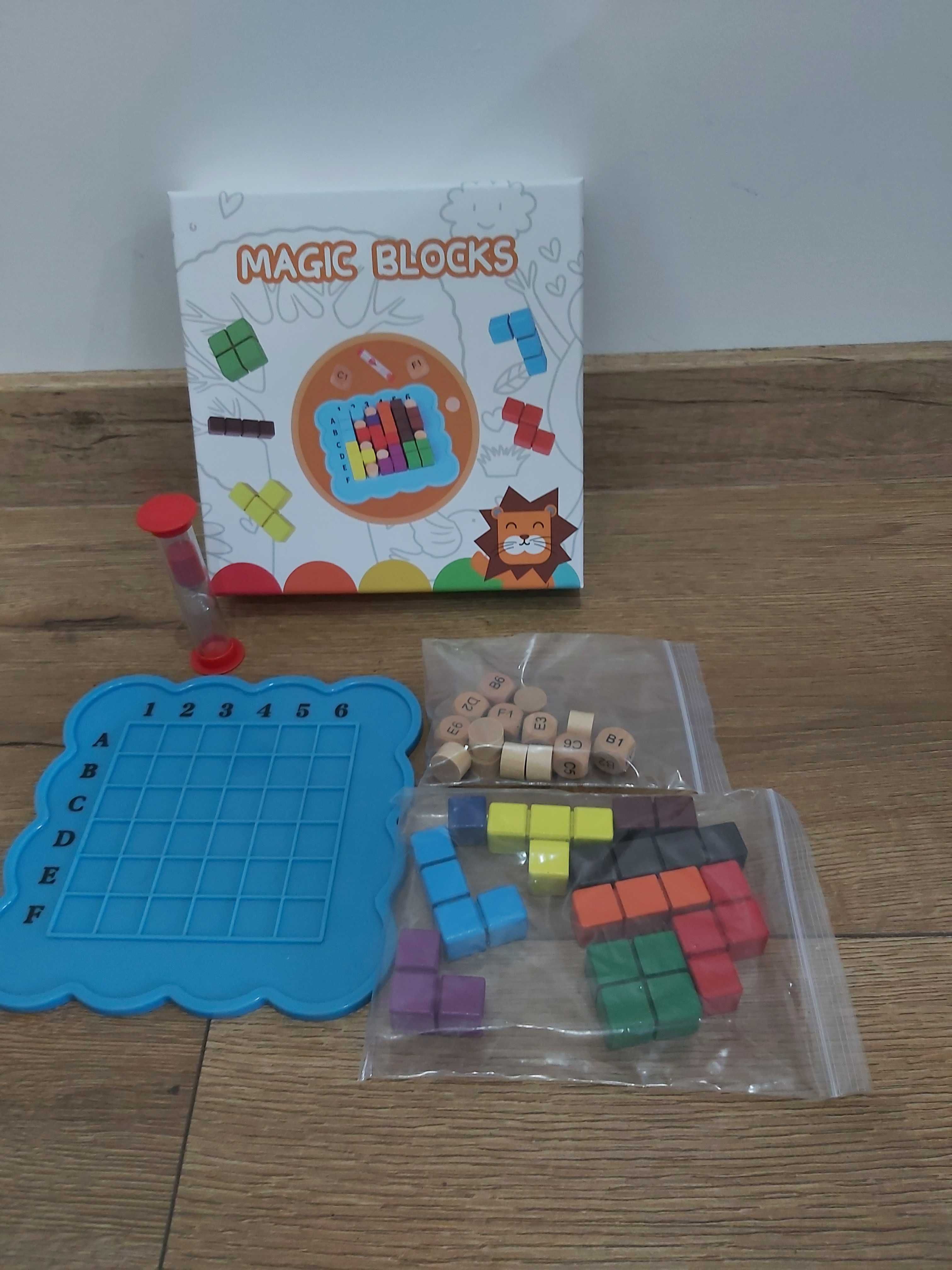Nowa gra Logiczna ,drewniane kostki,układanka edukacyjna Magic Blocks