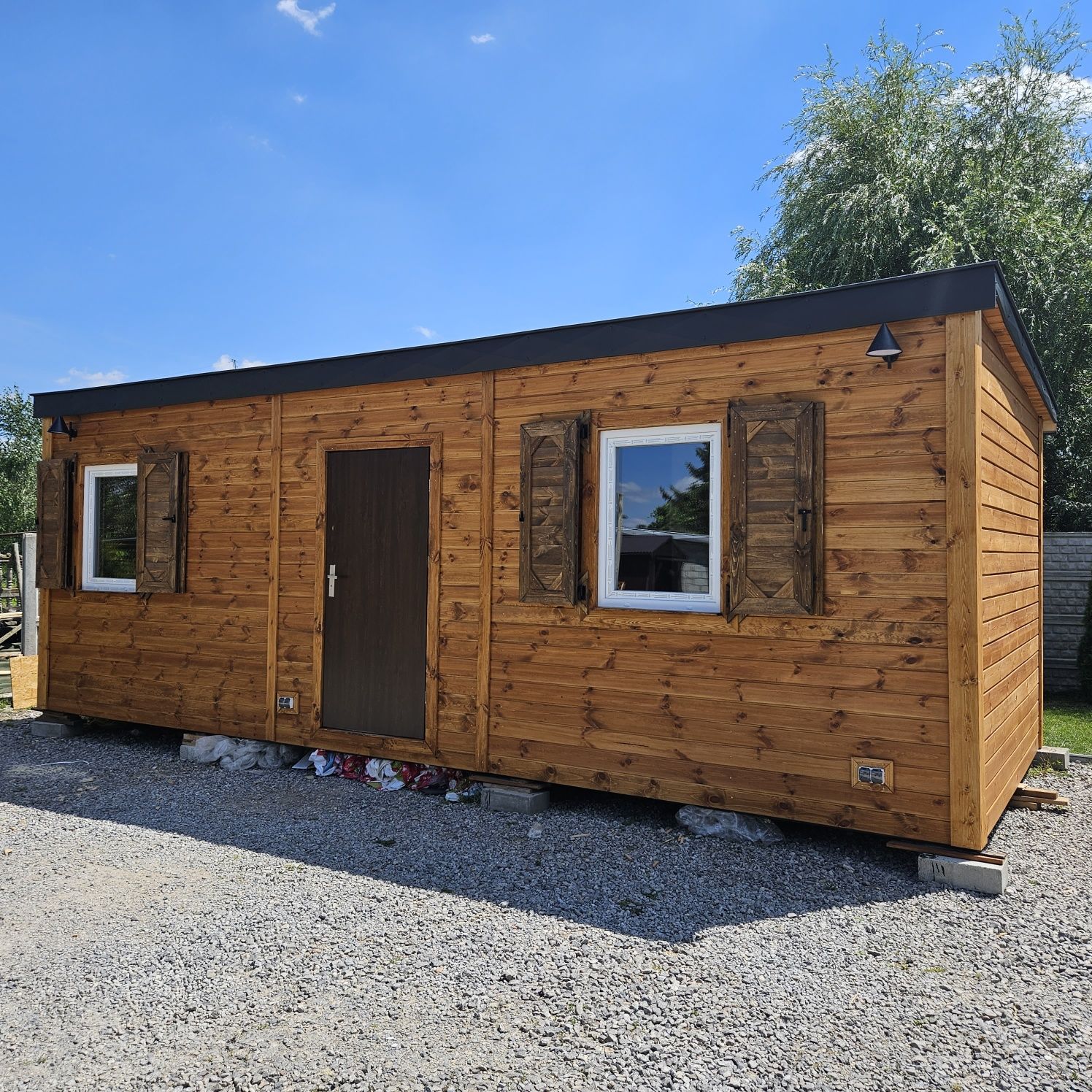 Domek 8x3.2 drewniany całoroczny mobilny letniskowy