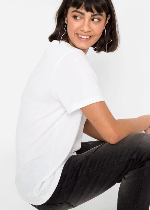 bonprix bluzka bawełna organiczna z nadrukiem 48-50