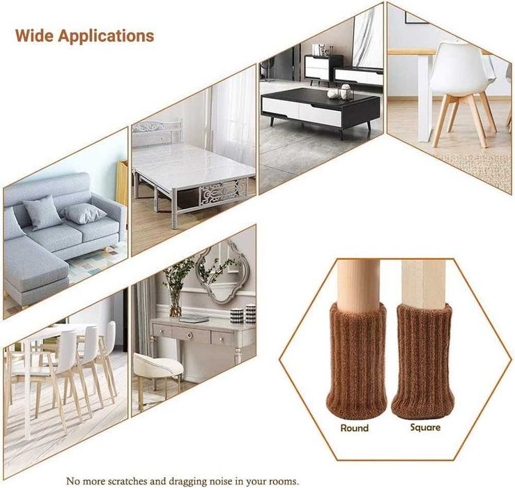 Nowe ochraniacze filcowe / podkładki / skarpety do mebli/ 24szt !2930!