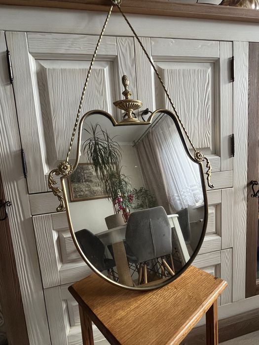 Lustro mosiądz ornamenty Vintage dokoracja