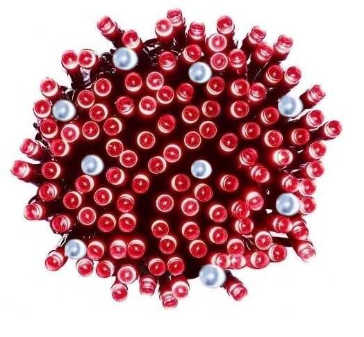 LAMPKI CHOINKOWE 1000 LED czerwone + flash flesz błysk 70m zewn grube