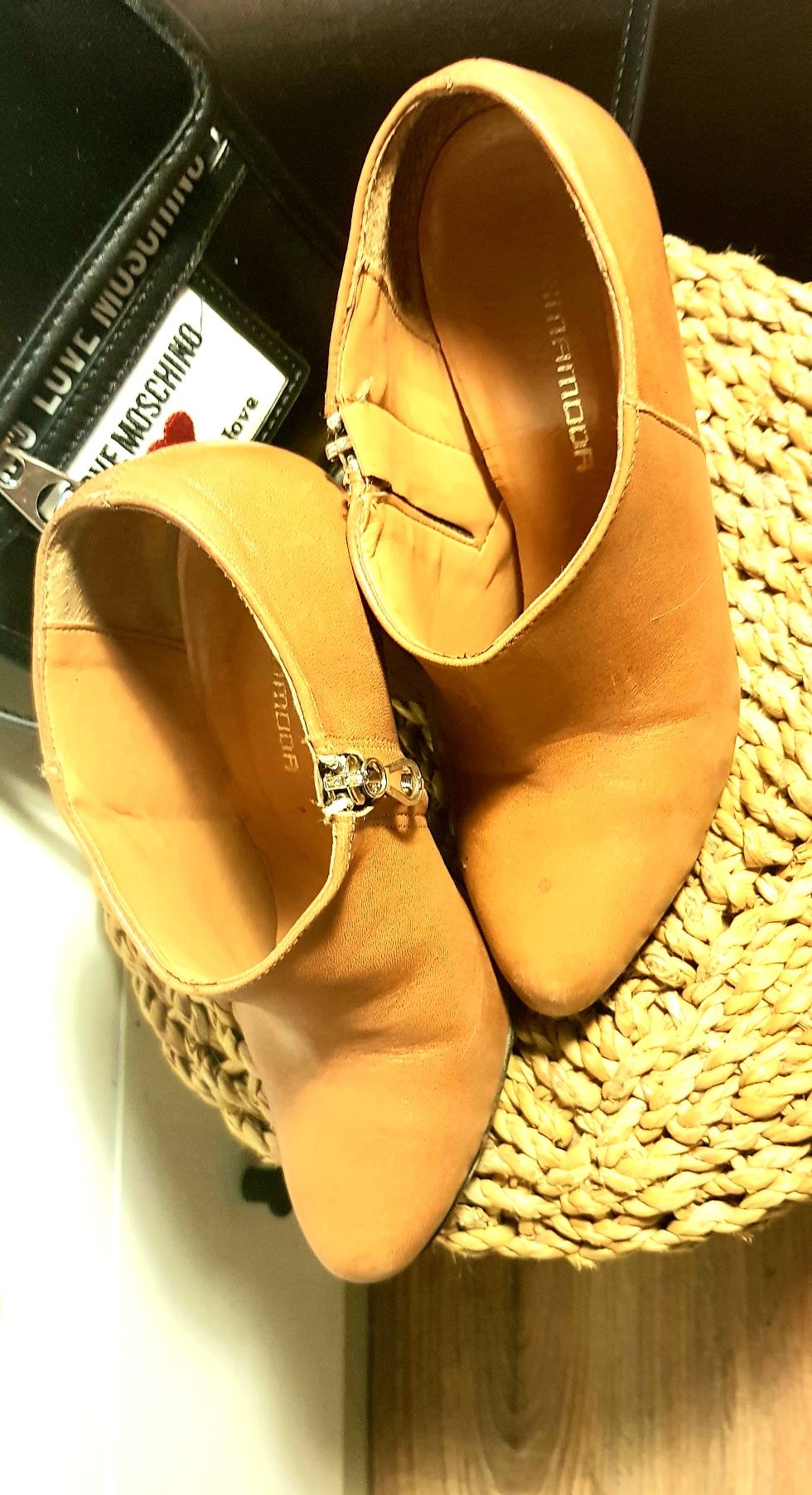 Botki PRIMA MODA 36 camel Skóra