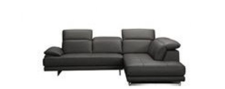 Sofa pele com chaise longue
