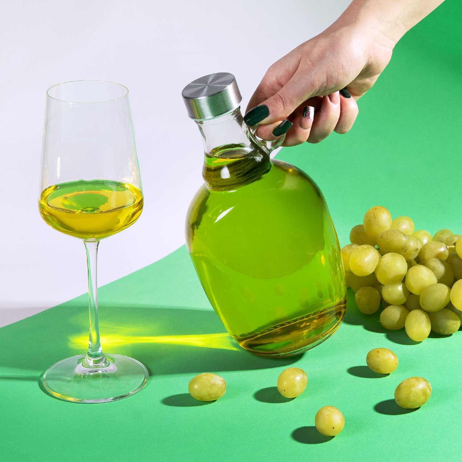 Zestaw 6 sztuk Butelka szklana GALON 1L na nalewki, wino, bimber, soki