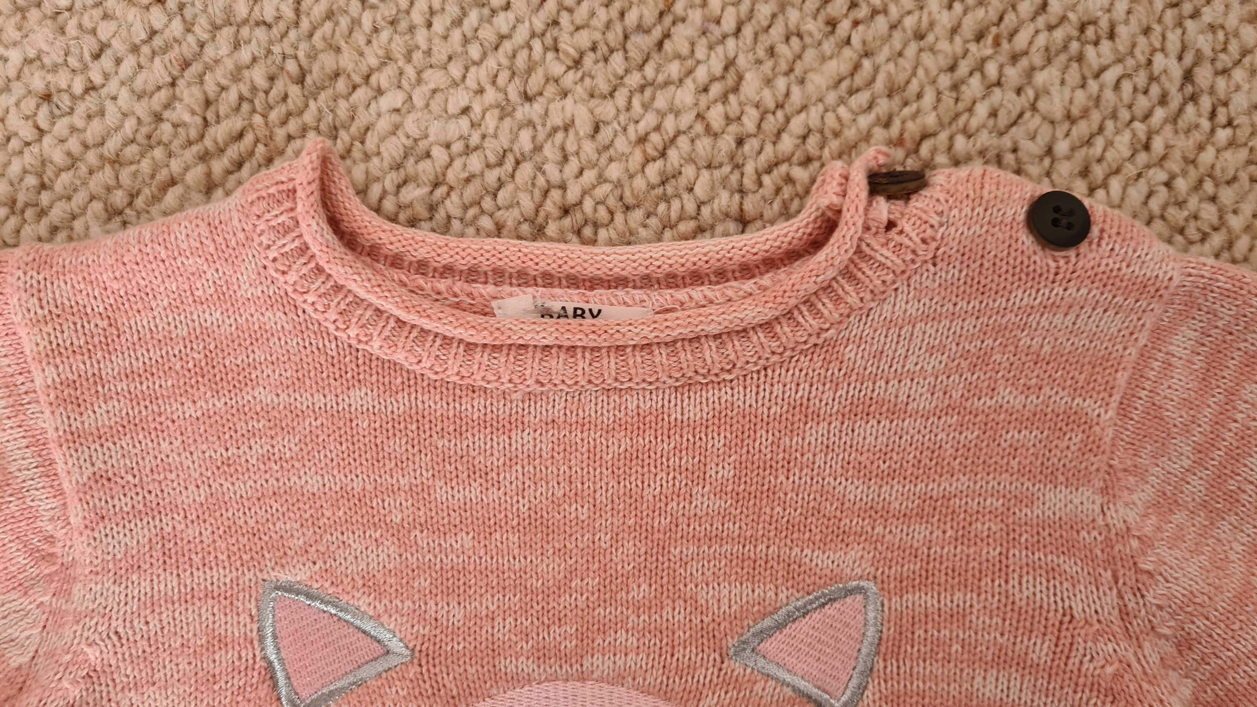 Sliczny sweterek dla dziewczynki r.92