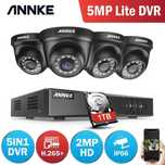 Kit Vídeo Vigilância Profissional 4 Cameras DOME Exterior 1080P BNC